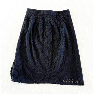 Chico's Black Lace Pencil Skirt lined size 0.5 (6) NWT Classic